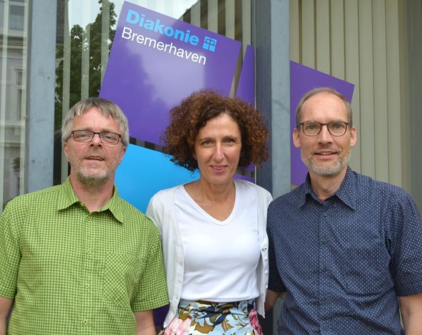 Leitungsteam der Arche Klinik v. l.: Heiko von Minden (Klinikpflegeleitung), Susanne Lindner (Ärztliche Gesamtleitung), Sören Huster (Leitung der Ambulanz)