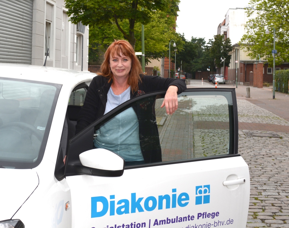 Marika Fahnert seit 20 Jahren Pflegehilfskraft in der Diakonie-Sozialstation